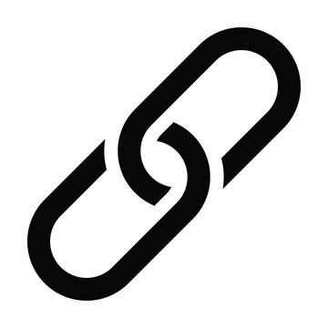 Link Chain Symbolizing Connectivity Vector Solid Icon. 