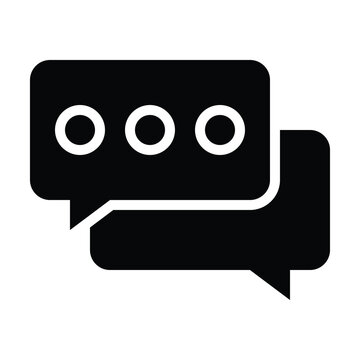 Chat Bubble Icon. Chat, message, message, sms, chat, chatting, talk Isolated Vector Solid Icon, 