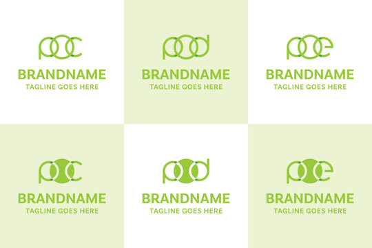 Letters PC PD PE POC POD POE Tennis Ball Logo