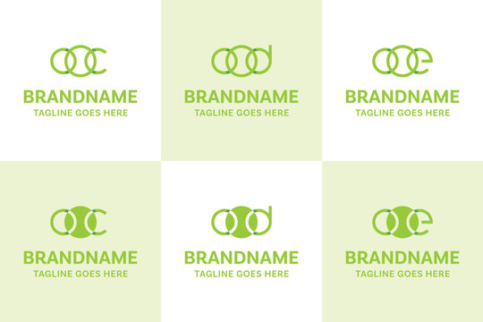 Letters OC OD OE OOC OOD OOE Tennis Ball Logo