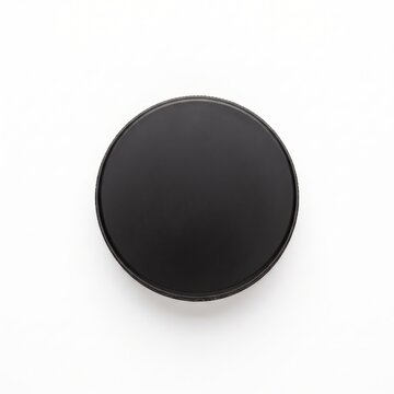 Hockey puck on white background