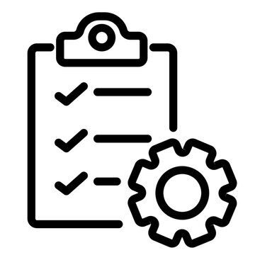 Clipboard Checklist Settings Icon