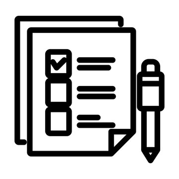 Document Checklist Pen Icon