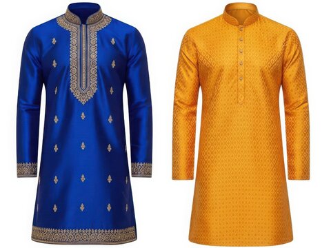 Vibrant traditional men's kurtas