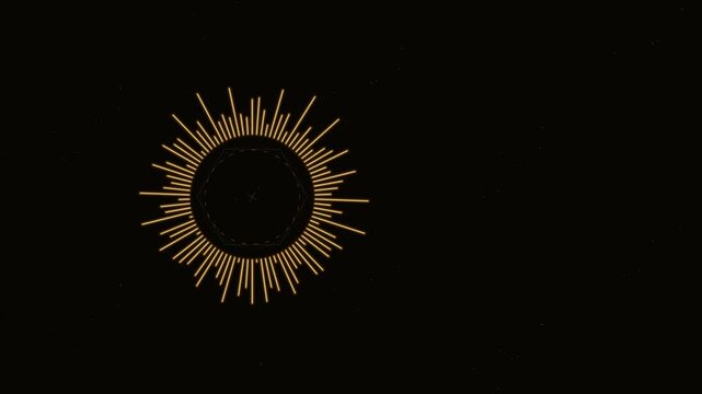 FinTech AI Logo Reveal, Golden Waveform Chaos to Order, Premium DeepTech Abstract Intro Loop with Copy Space