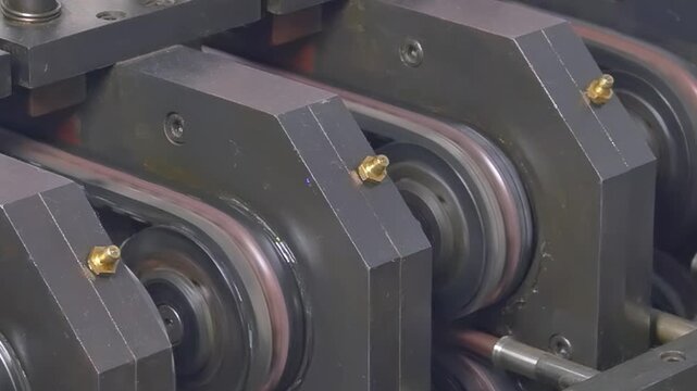 Glimpse into the intricate process of manufacturing copper tube components for industrial air conditioners. Watch as the machine operates smoothly, showcasing its efficiency and engineering.
