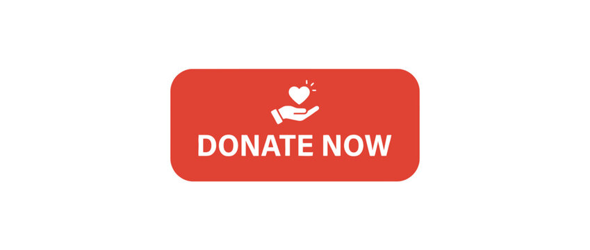Donate Now Button with Heart and Hand Icon