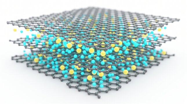 3D Microscopic Diagram of Electrical Double Layer in a Graphene Supercapacitor