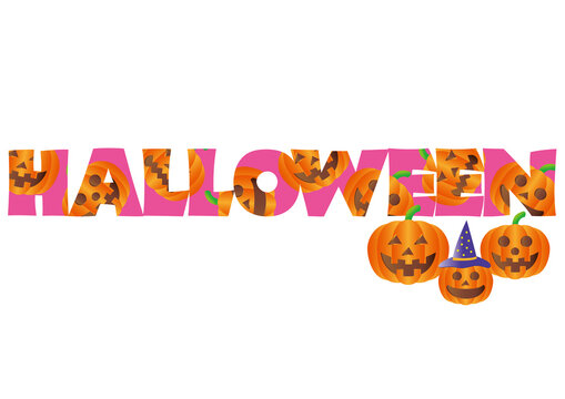 ハロウィンのタイポグラフィ
