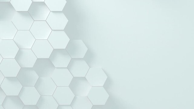 Graphene hexagon medical engineering background stepped loop Light. Great backgound to communicate info about nano tech.