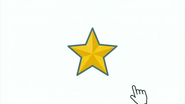 Minimalist outline of a five pointed star shape isolated on a plain background for use in creative design projects or digital user interfaces