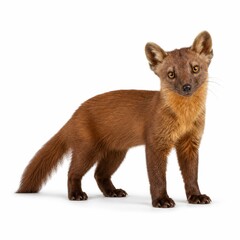 Fototapeta premium Marten Standing Isolated on White Background
