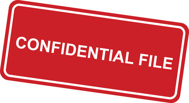 Red confidential stamp design for official documents and secure files