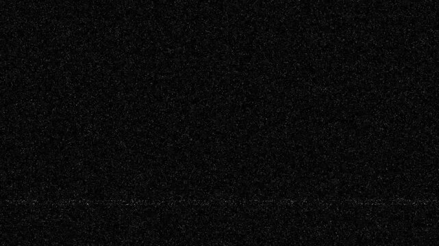Flickering Screen Distortion Atmospheric Overlay. Dark Cinematic White and Static Noise 4k Animation on Black Background. Fine Film Dust Speckles, Vintage Analog Texture, Retro TV Interference video 