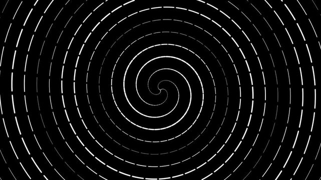 Abstract white spiral tunnel animation loop a mesmerizing infinite zoom effect