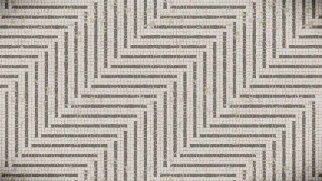 Distressed gray geometric mosaic pattern forms a seamless loop.