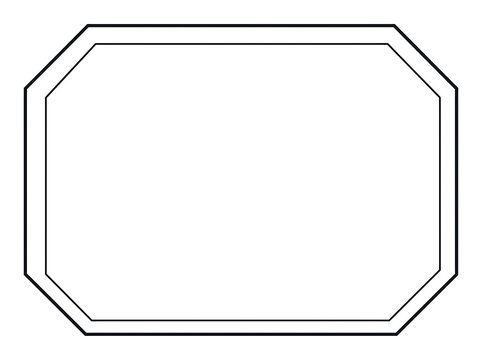 Geometric octagonal frame outline