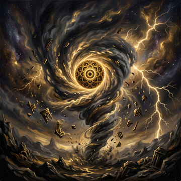 tornado with mandelbulb eye