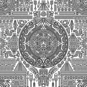 Aztec tribal vector background