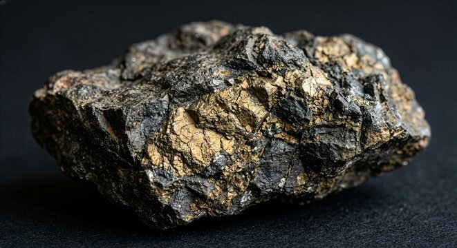 Raw nickel ore specimen with metallic pentlandite mineralization