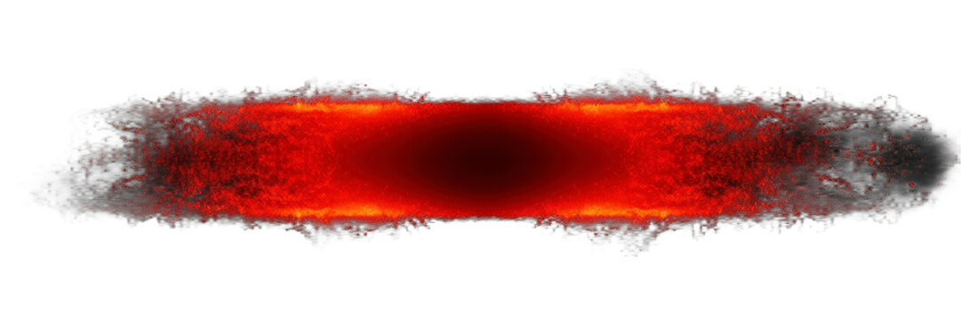 Abstract red glowing energy portal on black background