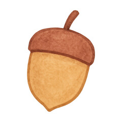 Obraz premium PNG Whimsical acorn illustration art.