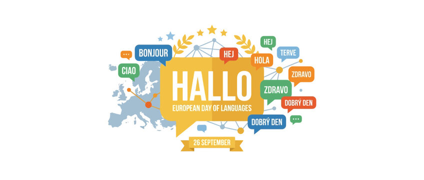 European Languages Greetings Communication Concept