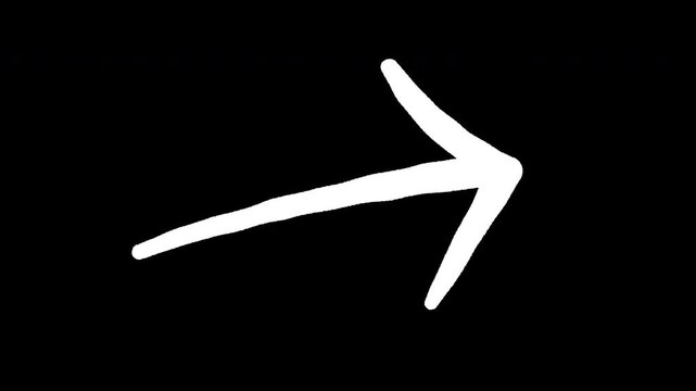 hand draw arrow set animation, for pointing explain context, simple hand draw arrow. 4k alpha channel video 
