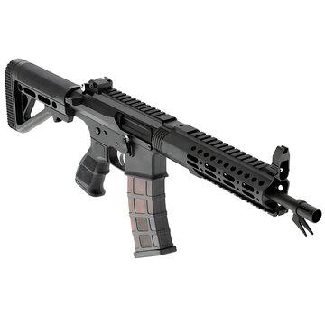 Tactical modern semi-automatic rifle with high capacity ammunition magazine tactical automatic ammunition magazine shooting military sporting firearms equipment hardware precision