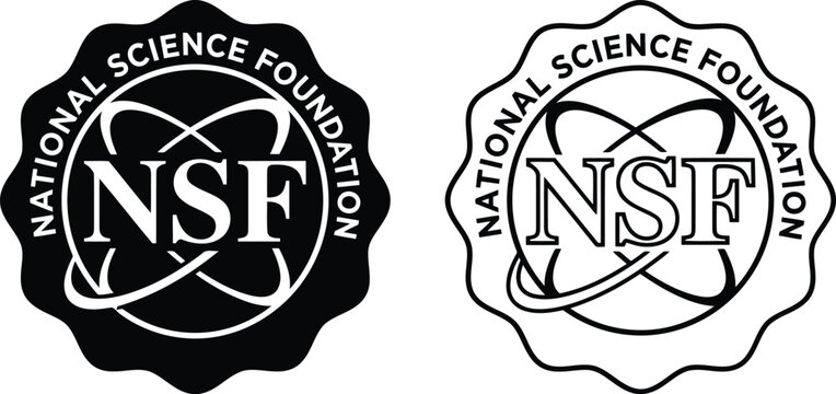 National science foundation nsf logo in black and white versions
