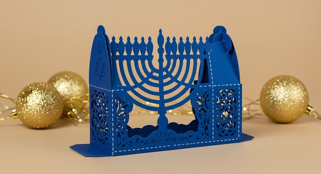 Midnight Blue Menorah