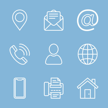 Communication and Contact Icons Set