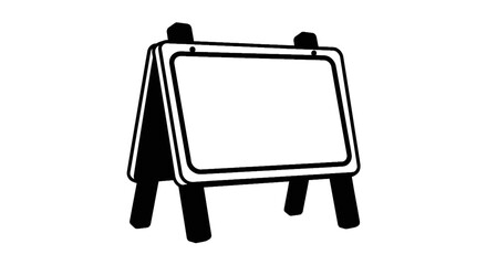 Blank Chalkboard Sign Board Stand.