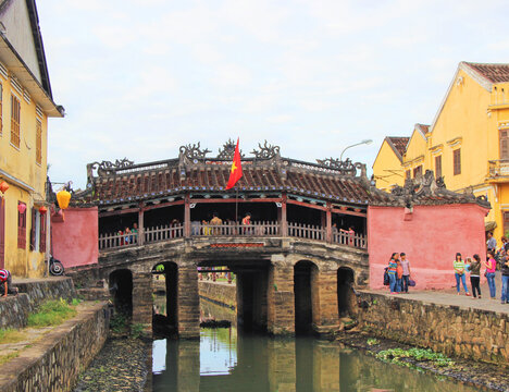 Japanese Bridge in Historic Hoi An Ancient Town, Vietnam