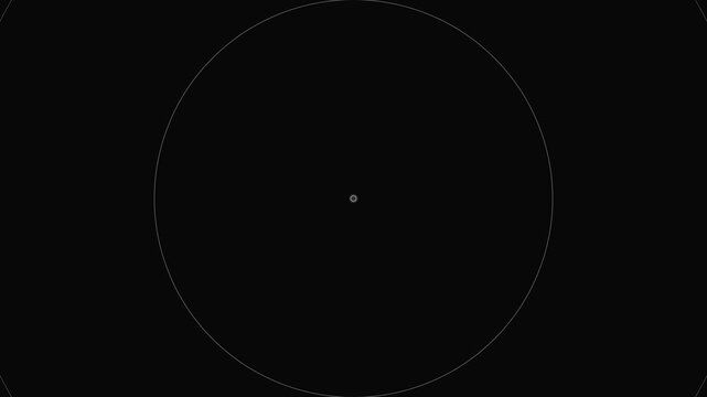 Minimalist Animated Concentric Circles Expand and Fade on Black Background Abstract Motion Graphic