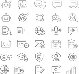 Fototapeta premium ai assistant icon.