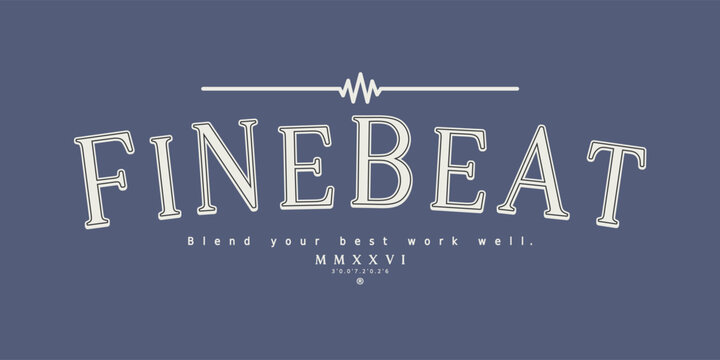 Retro vintage typography college varsity music quote and slogan print for graphic jersey, tee, hat, t-shirt, sweatshirt, or wall art design - Vector
