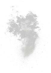 Fototapeta premium An isolated ethereal plume of smoke, a nebulous cloud rising against a dark backdrop. A ghostly visual