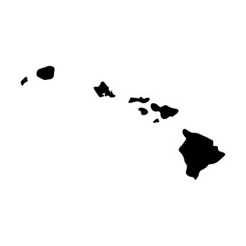 Hawaii map icon USA logo design illustration
