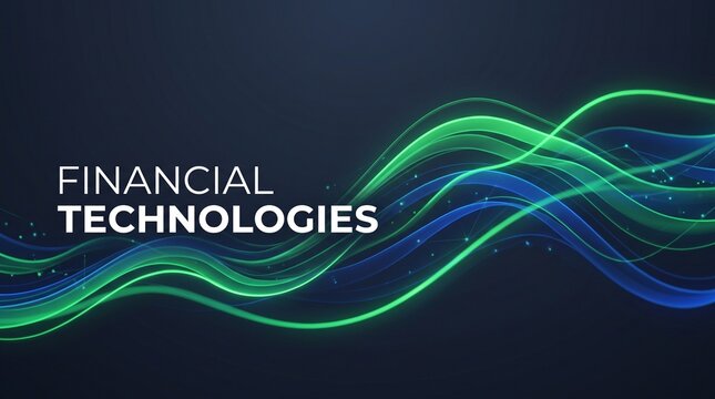 Abstract wave pattern with the text FINANCIAL TECHNOLOGIES