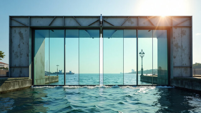 Retractable Flood Gate Coastal Infrastructure