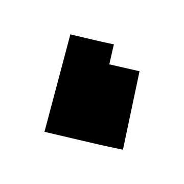 Utah map icon USA logo design illustration