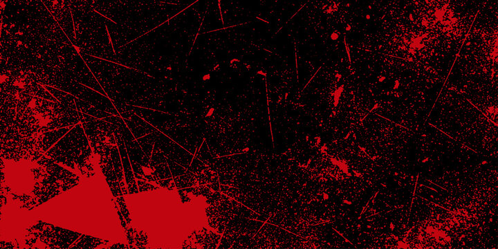 A stark, abstract backdrop of deep red splatters and harsh, angular scratches on black evokes a sense of danger, distress, and raw intensity.