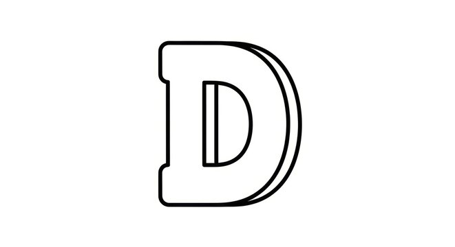 Large letter D icon symbol.