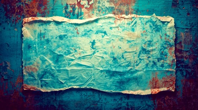 Crinkled paper rests on a weathered, textured background
