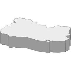 3D map dimension - continent North America country El Salvador © badrpost