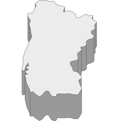 3D map dimension - continent North America country El Salvador © badrpost