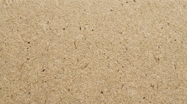 Recycled paper texture featuring a cardboard surface with natural cellulose inclusions.