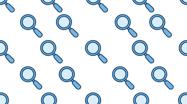 Magnifying glass icon seamless pattern background with magnifying, seamless