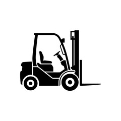 Fototapeta premium Warehouse Loading Vehicle Black Silhouette
